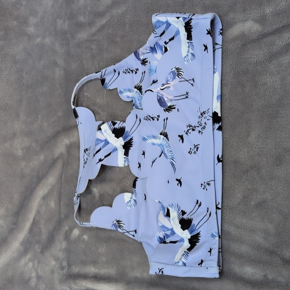 Carbon 38 blue crane print size medium bra - Picture 2 of 2